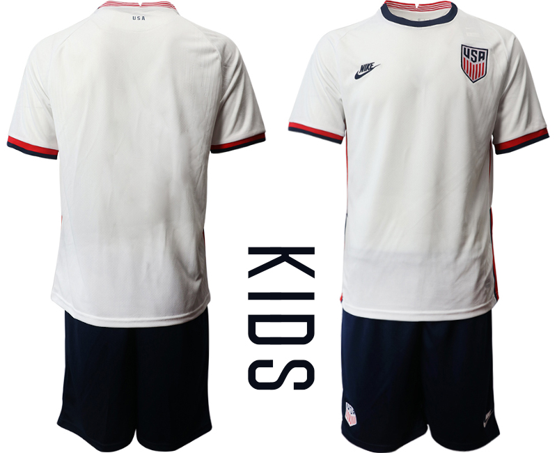Cheap Youth 2020-2021 Season National team United States home white Soccer Jersey